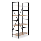 Schappenkast - open boekenkast - industriële kast - 118x60x28 cm