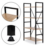 Schappenkast - open boekenkast - industriële kast - 118x60x28 cm