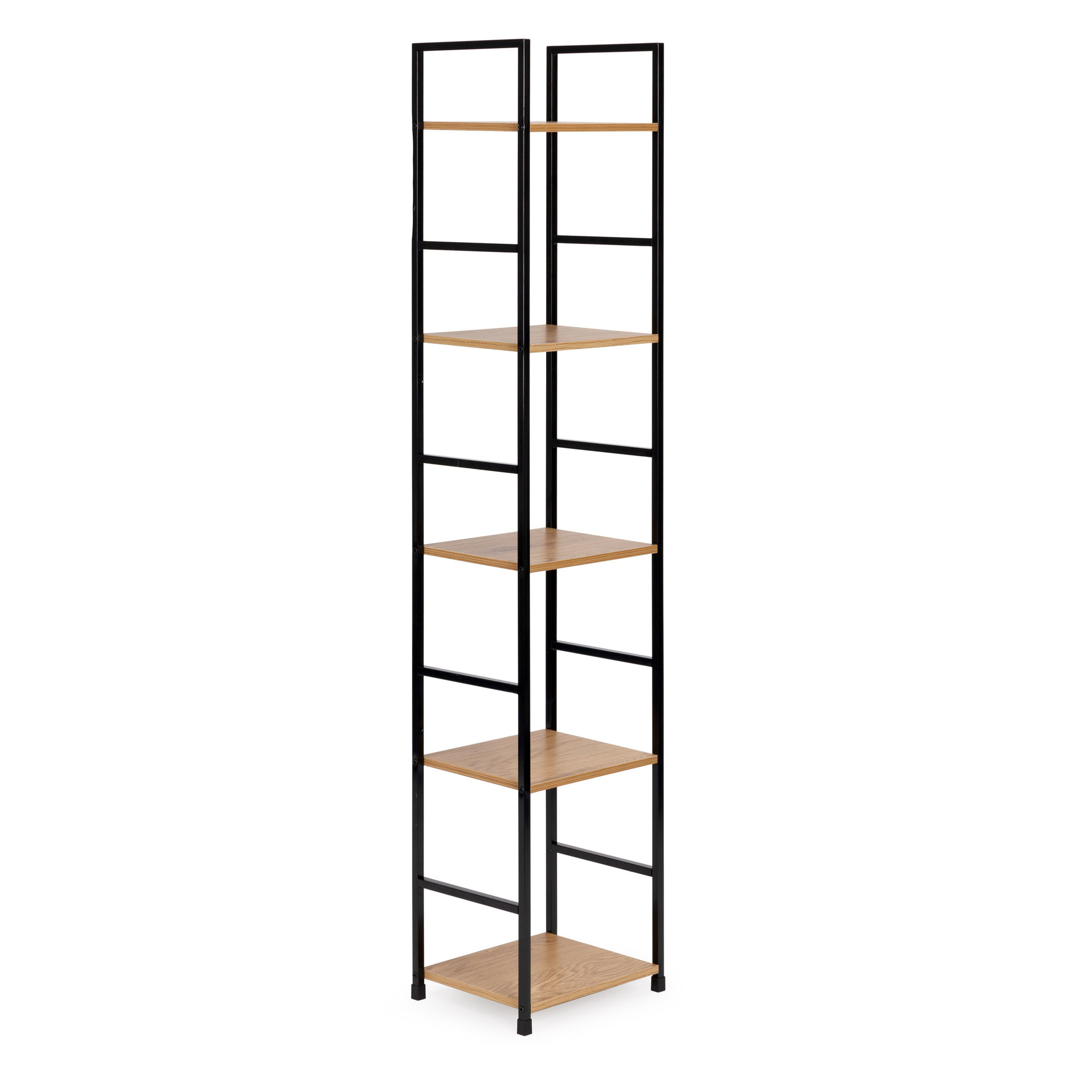 Schappenkast - open boekenkast - industriële kast - 144,5x29x23,5 cm