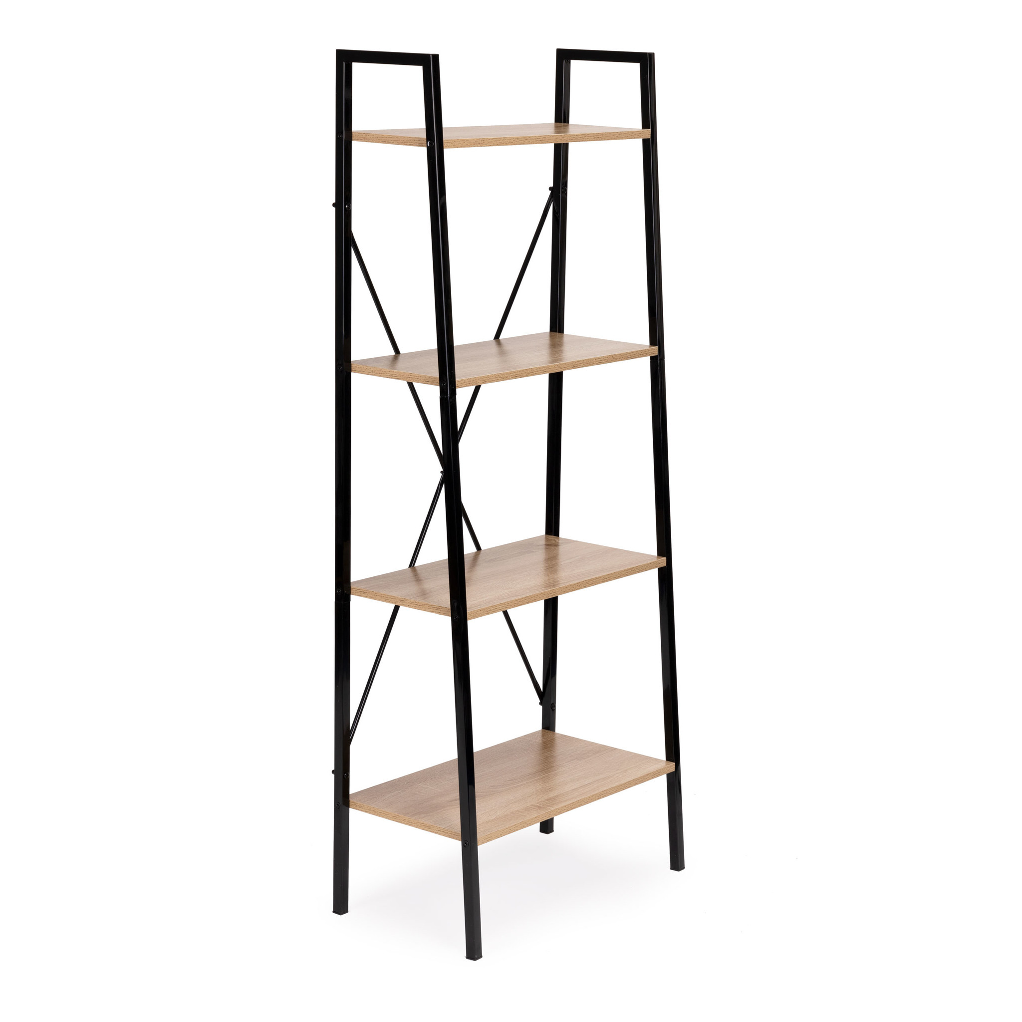 Schappenkast - open boekenkast - 118x60x28 cm - 4 planken