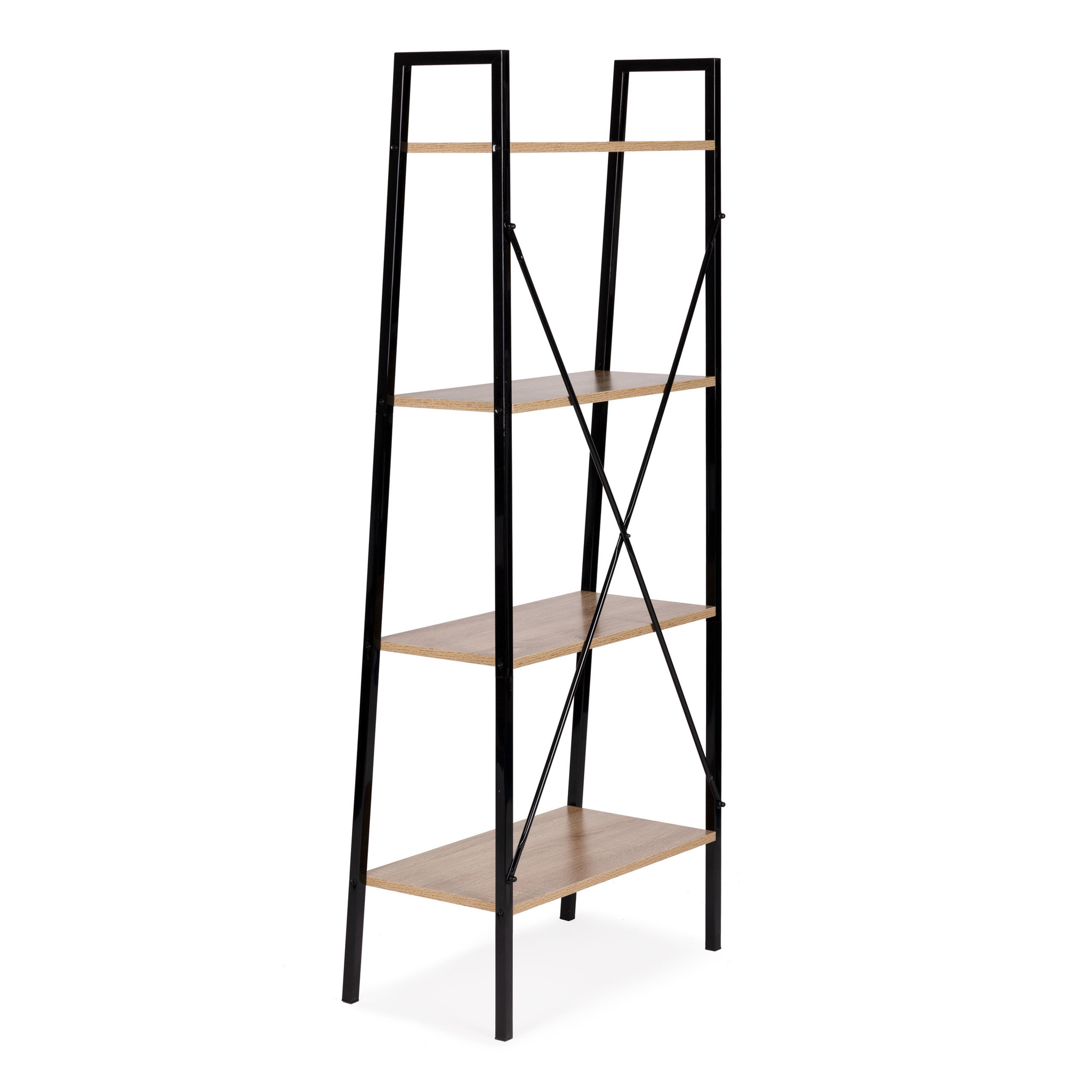 Schappenkast - open boekenkast - 118x60x28 cm - 4 planken