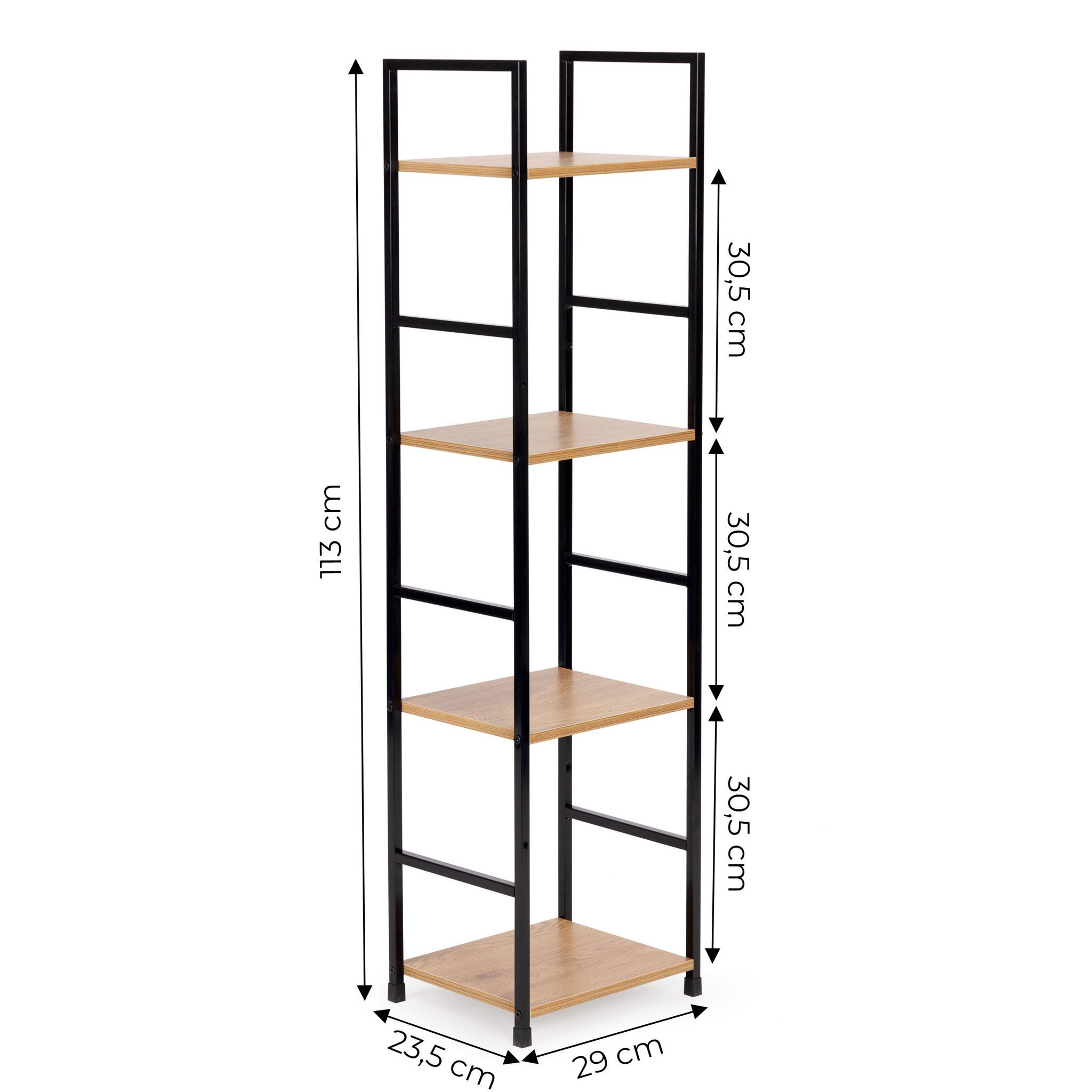 Schappenkast - industriële kast - 113x29x23,5 cm - 4 planken