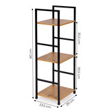 Schappenkast - industriële kast - 80x29x23,5 cm - 3 planken
