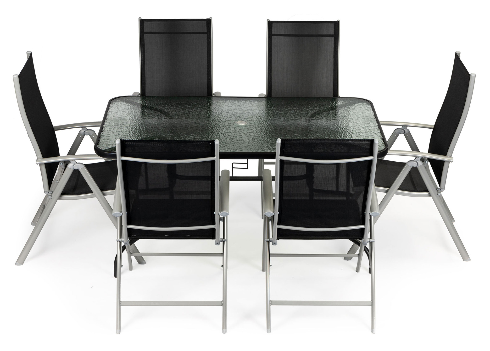 Tuintafel - eettafel - glazen tuinset - 6 personen