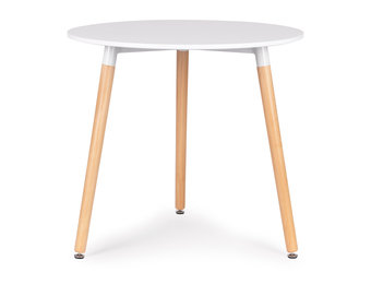 Ronde tafel - koffie tafel - scandinavische stijl - 80 cm wit blad