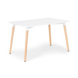 Rechthoekige tafel - koffie tafel - scandinavische stijl - wit