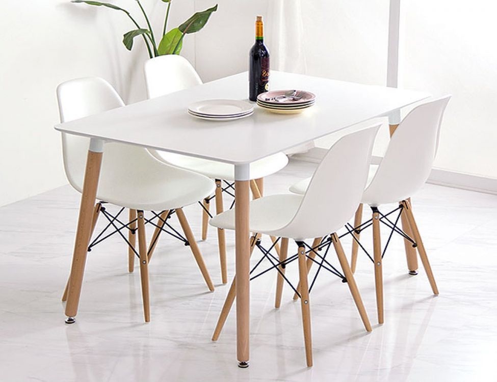 Rechthoekige tafel - koffie tafel - scandinavische stijl - wit