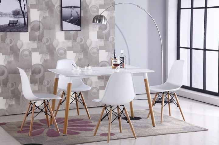 Rechthoekige tafel - koffie tafel - scandinavische stijl - wit