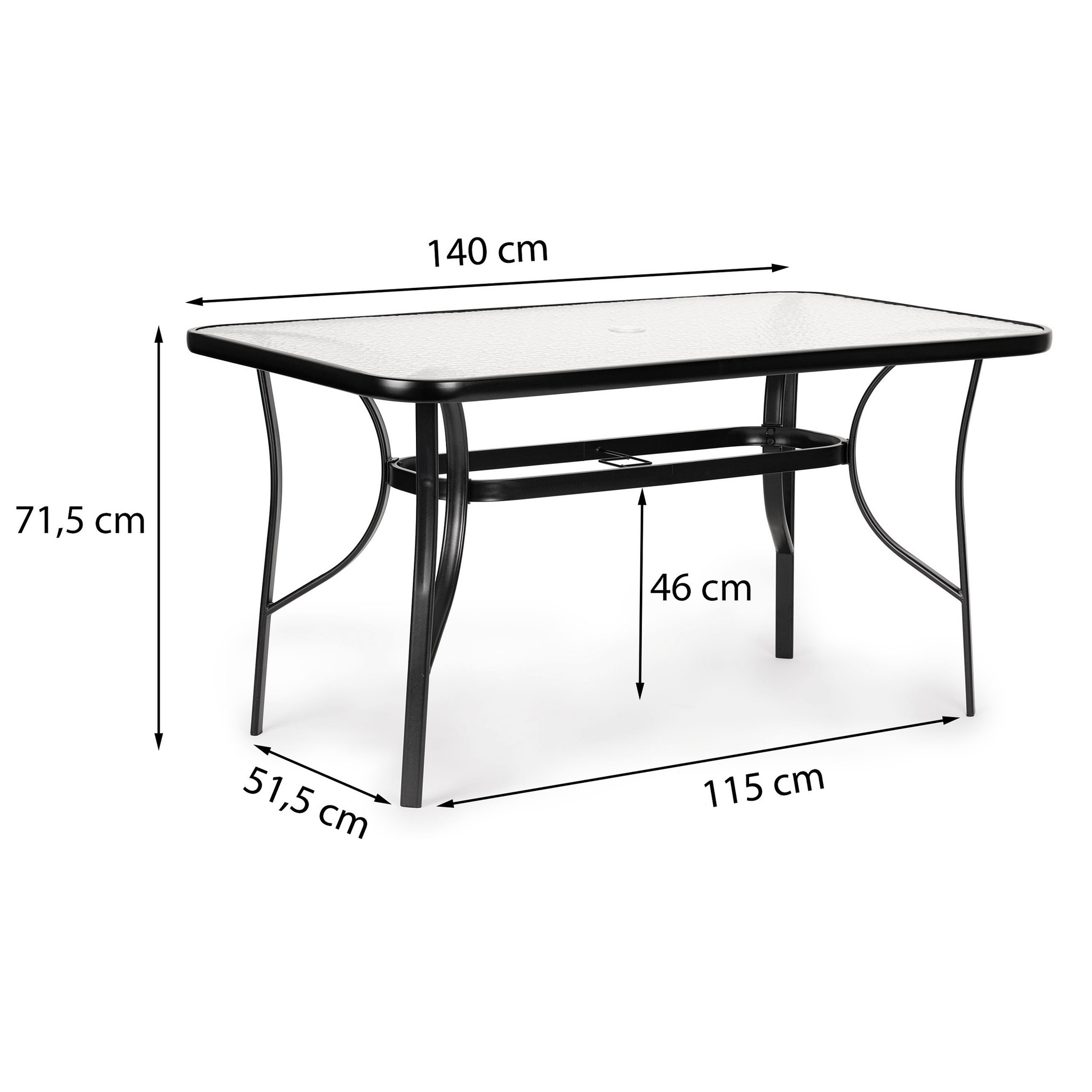 Tuintafel - 140 x 80 cm - tot 6 personen