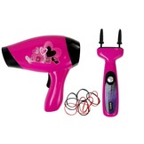 Make-up set - met haar föhn, nagellakken, borstel - roze/zwart