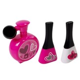 Make-up set - met haar föhn, nagellakken, borstel - roze/zwart