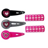 Make-up set - met haar föhn, nagellakken, borstel - roze/zwart