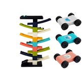 Autobaan speelgoed - dubbele glijbaan - verschillende kleuren