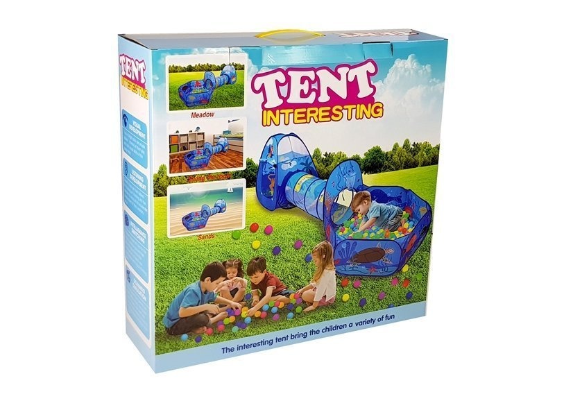 Speeltent - ballen mand & tunnel - 100 ballen