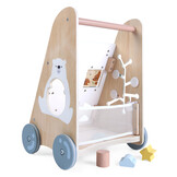 Loopwagen - houten duwer - educatieve wagen
