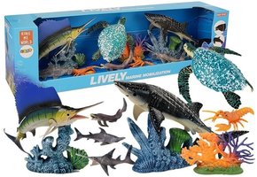 Zee dieren speelgoed -  set zeedieren met bewegende elementen