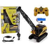 RC hijskraan - met licht en geluid  - 20X12X40 cm - zwart