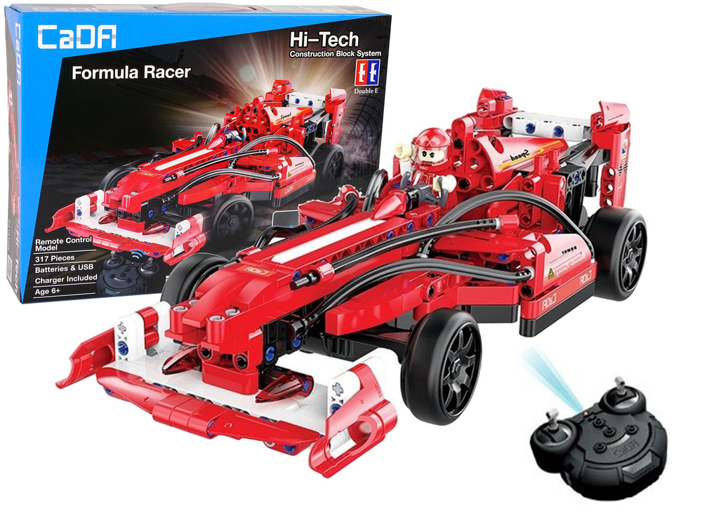 RC race auto - bouwblokken  - rood