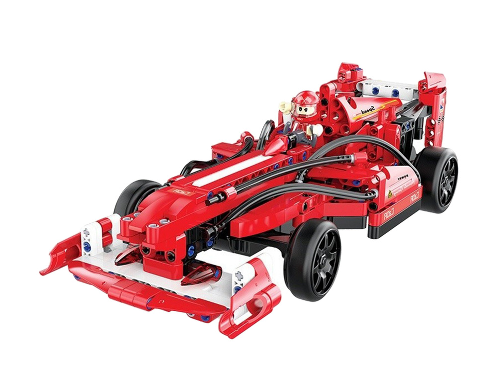 RC race auto - bouwblokken - rood