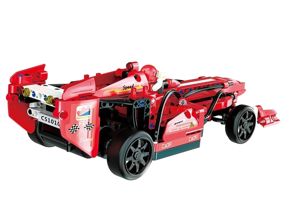 RC race auto - bouwblokken - rood