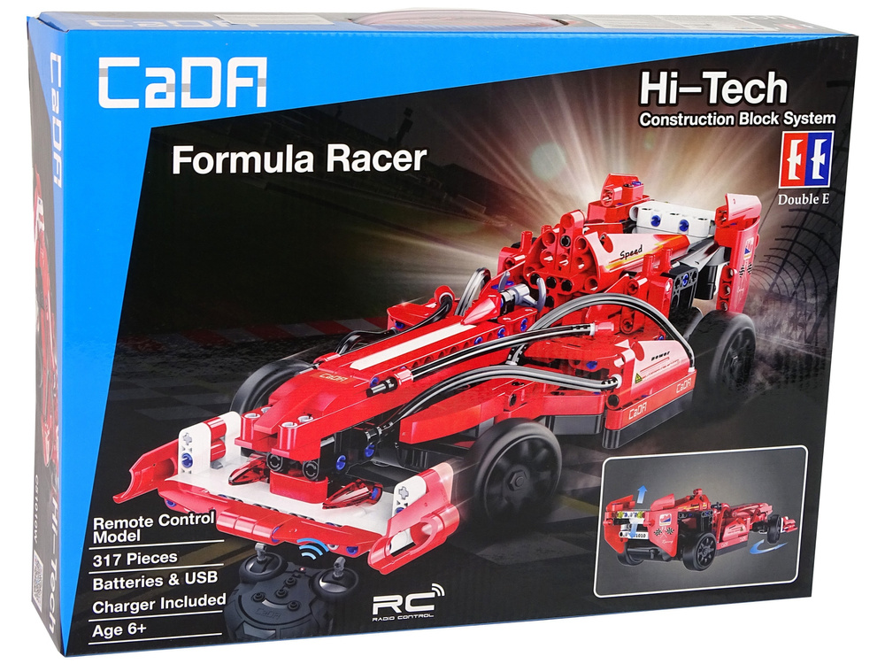 RC race auto - bouwblokken - rood