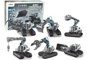 Caterpillar - graafmachine speelgoed - 6 in 1 zelf bouwpakket