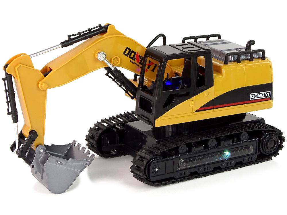 RC rups graafmachine-motorgeluid- bestuurbare bak- geel