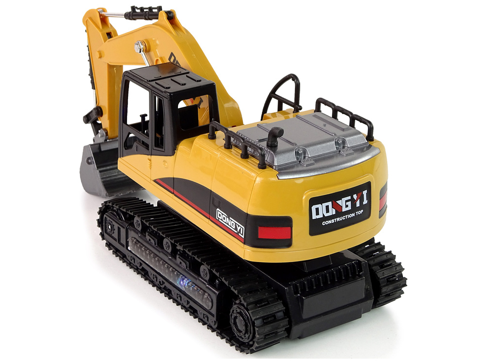 RC rups graafmachine-motorgeluid- bestuurbare bak- geel