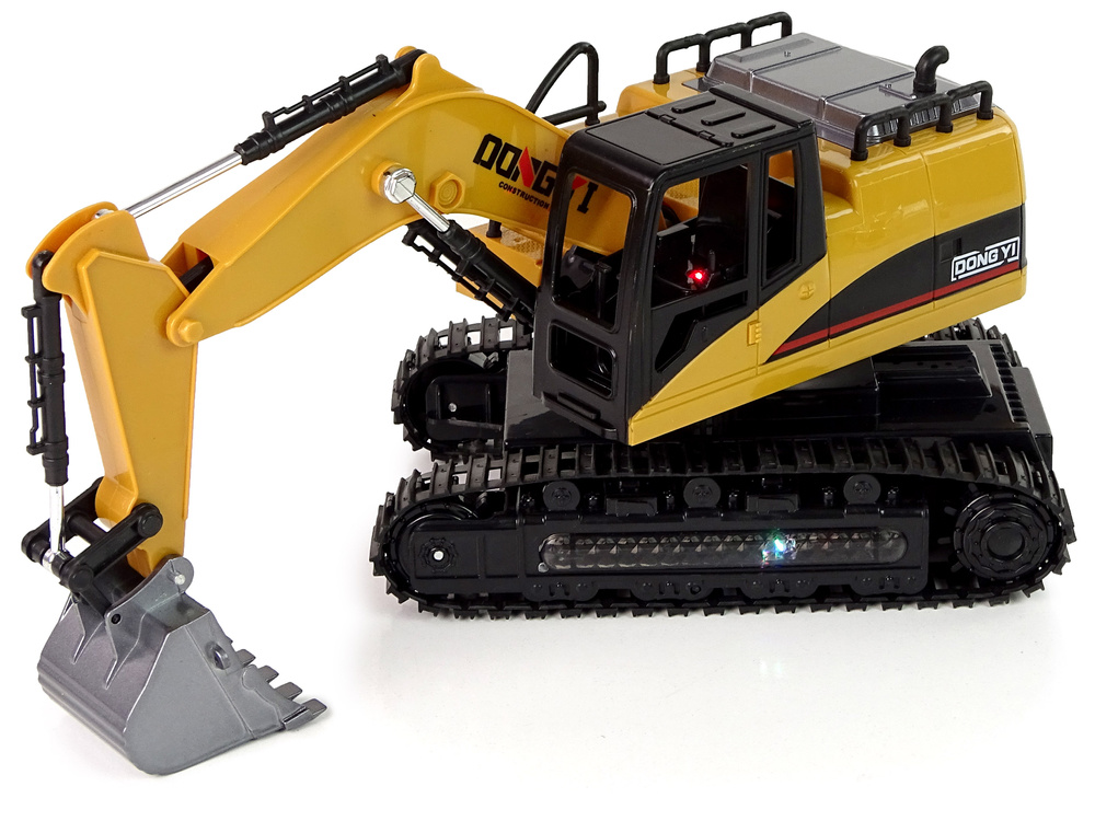 RC rups graafmachine-motorgeluid- bestuurbare bak- geel