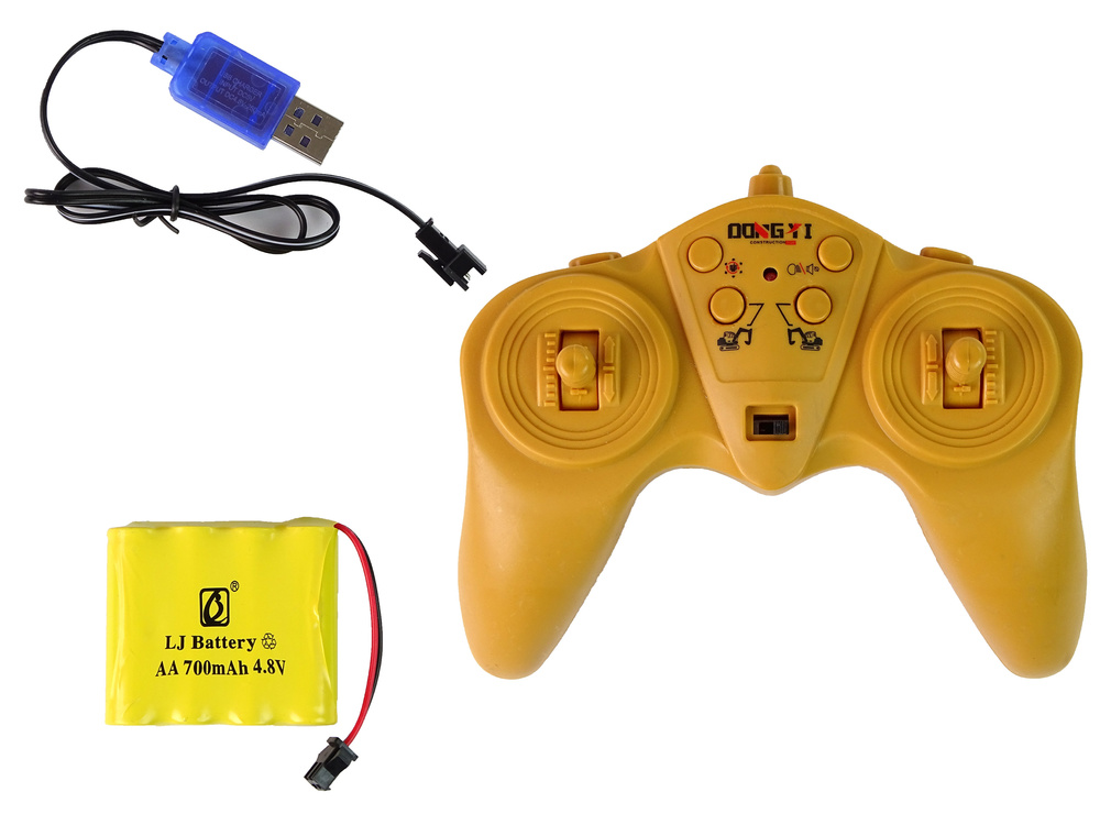RC rups graafmachine-motorgeluid- bestuurbare bak- geel