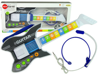 Gitaar speelgoed - elektrisch met microfoon & schouder riem