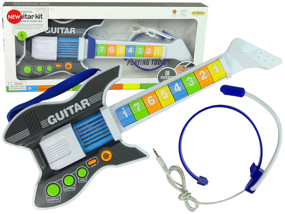Gitaar speelgoed - elektrisch met microfoon & schouder riem