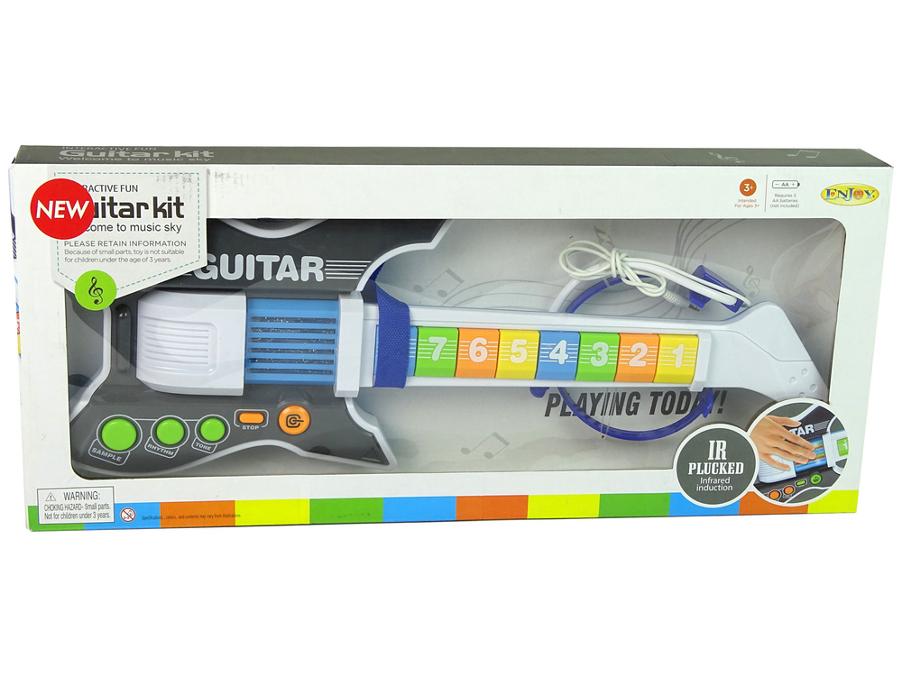 Gitaar speelgoed - elektrisch met microfoon & schouder riem