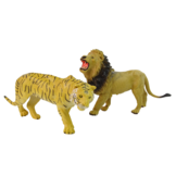 Circus speelgoed set - vrachtauto's - leeuw & tijger