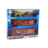 Circus speelgoed set - vrachtauto's - leeuw & tijger
