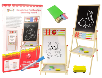 Krijtbord - van hout - krijt & wit bord - 101x41x39 cm