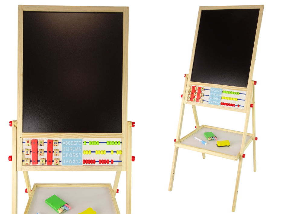 Krijtbord - van hout - krijt & wit bord - 101x41x39 cm