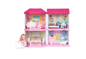 Poppenhuis - poppenhuis meubels - opvouwbaar - met led