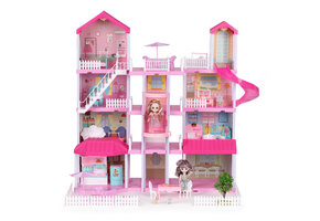 Poppenhuis - poppenhuis meubels - complete set - met led