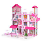 Poppenhuis - poppenhuis meubels - complete set - met led
