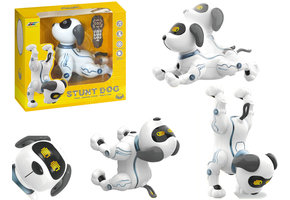 RC robot hond - dynamische muziek - 26x14x21 cm - zwart/wit
