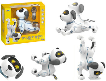 RC robot hond - dynamische muziek - 26x14x21 cm - zwart/wit