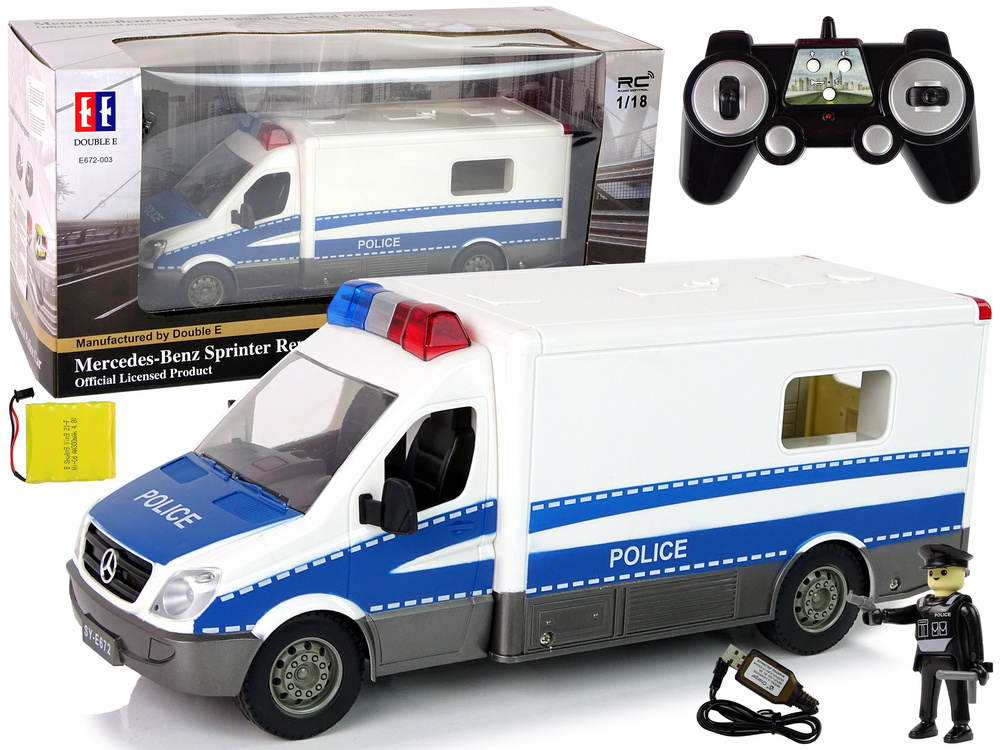 RC politieauto - sirene geluid en verlichting - blauw