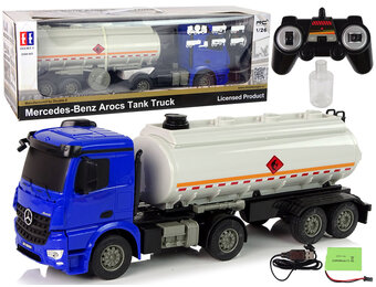 Mercedes - rc tankwagen - motorgeluid & verlichting - blauw