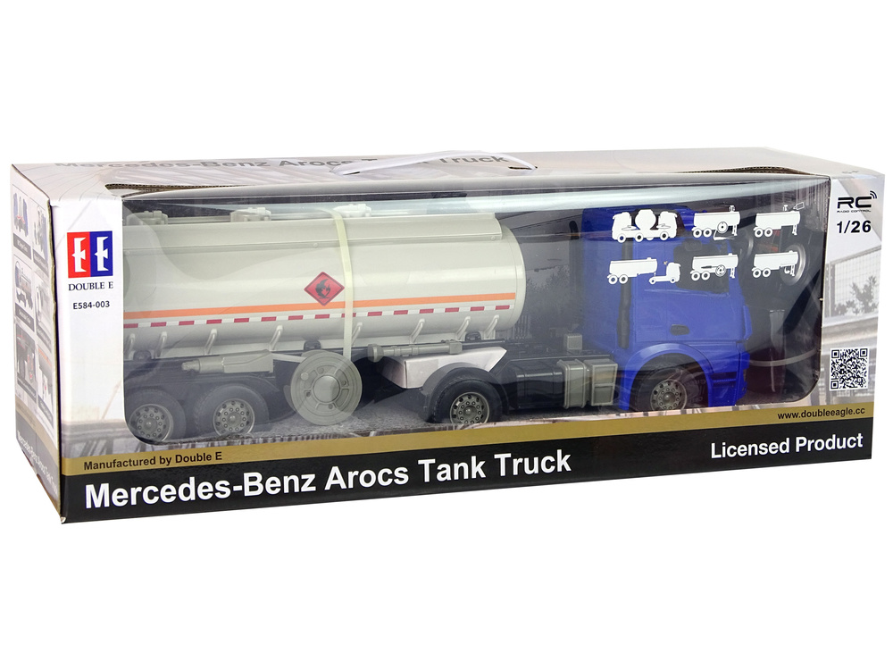 Mercedes - rc tankwagen - motorgeluid & verlichting - blauw
