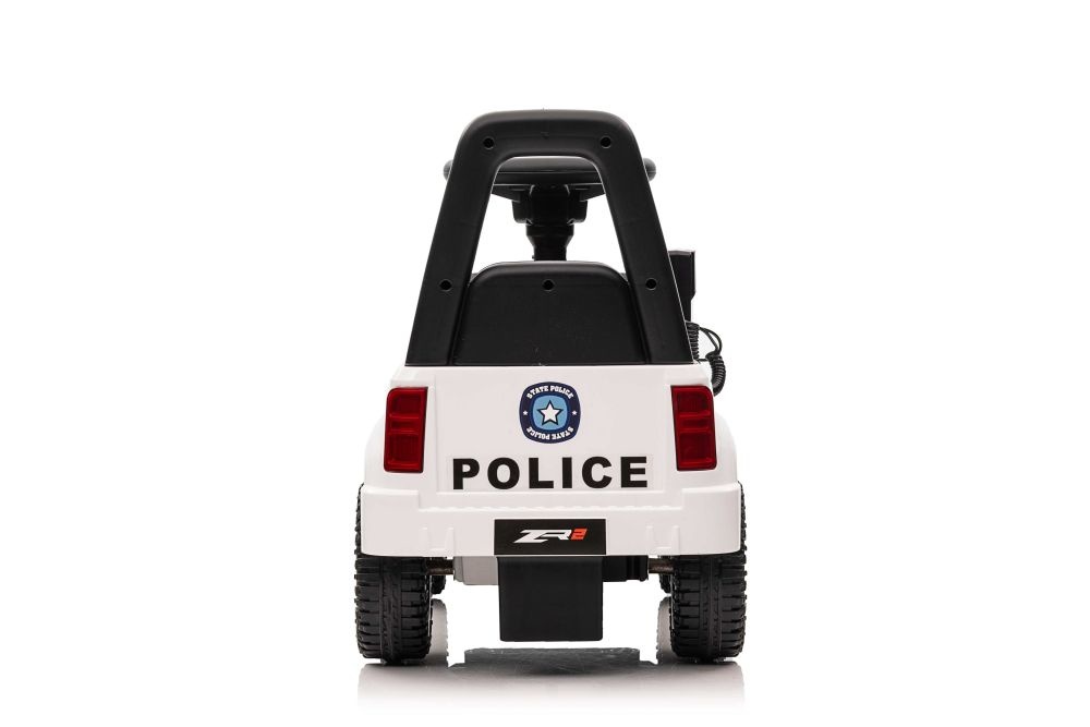 Loopauto - politie thema - 62x29x43 cm - wit