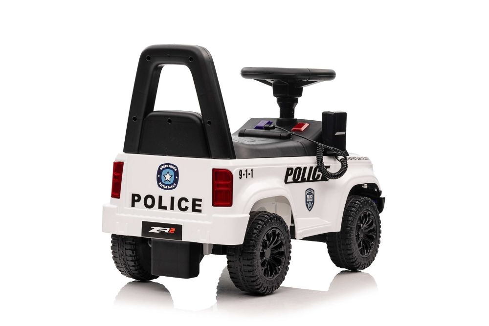Loopauto - politie thema - 62x29x43 cm - wit