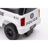 Loopauto - politie thema - 62x29x43 cm - wit