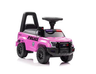 Loopauto - politie thema - 62x29x43 cm - roze