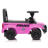 Loopauto - politie thema - 62x29x43 cm - roze